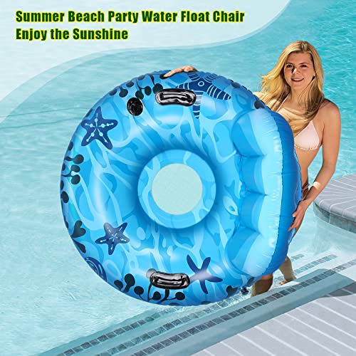 Inflatable Pool Float, CAMULAND Inflatable Lounger Pool Float with a
