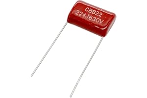 Cermant 20pcs CBB22 630V 224J 0.22UF 220NF Metallized Polypropylene Film Capacitors Assortment Kit Pin Pitch 15