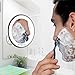 Lighted Vanity Makeup Mirror, BEQOOL 10X Magnification Travel Cosmetic Mirror Touch Activated Dimmable LED Suction Bathroom Mirror Daylight Color Illuminated 360 Degrees Rotation (adjustable)