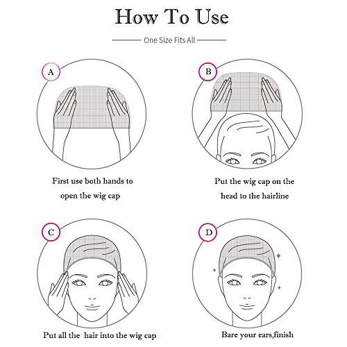 image for Borogo Wig Caps, 10-Pack Nylon Stocking Wig Caps - Unisex Natural Skin