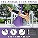 TEC Aerial Yoga Swing - Ultra Strong Trapeze for Inversion Stretches & Exercises; Increases Strength, Flexibility, and Relieves Back Pain; Includes Durable Ropes, Carabiner Clips + Bonus Set Up Guide