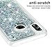 Huawei P Smart Case,Huawei P Smart Soft TPU Back Cover,OPDENK Anti-Scratch Glittering Liquid Quicksand Waterfall Flowing Non-Slip Case Cover for Huawei Honor 10 Lite/P Smart (2019),Silver