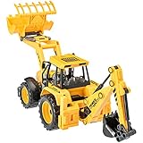 Dragon Too Backhoe Toy Truck Friction Powered Construction Vehicle (16 Inches)