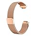 VICARA Compatible Fitbit Inspire HR Bands/Fitbit Inspire Bands,Inspire Accessory Milanese Stainless Steel Women Men Adjustable Replacement Straps for Fitbit Inspire/Inspire HR Tracker (Rose Gold)