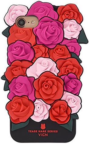 TTWO Cutely Design Phone Case for iPhone 6plus/6s plus,Shockproof Scratch-resistant and Silicone Material Cute Fashion Design Come with 20 Rose Flowers,Absolutely Phenomenal Gift for Your Valentine