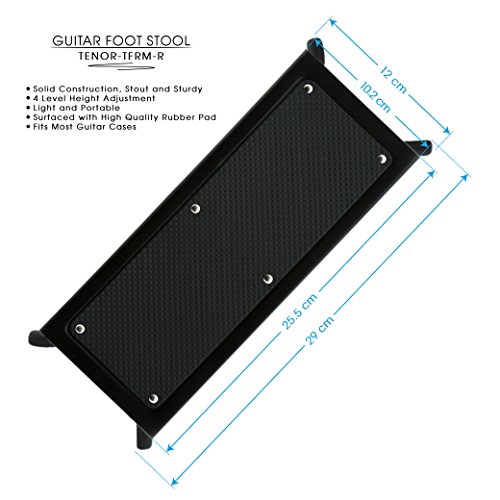 TENOR TFRMR Professional Metal Guitar Foot Rest, Sturdy Guitar Foot