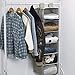 StorageWorks 6-Shelf Hanging Closet Organizer, Hanging Shelves for Closet, Gray, Canvas, 12