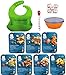 Gerber Graduates Lil Entrees Variety Meal Bundle of 7 flavors 6.6 oz each, Bowl, Spoon and Silicone Bib included. Gift Package Care Package, Baby feeding set