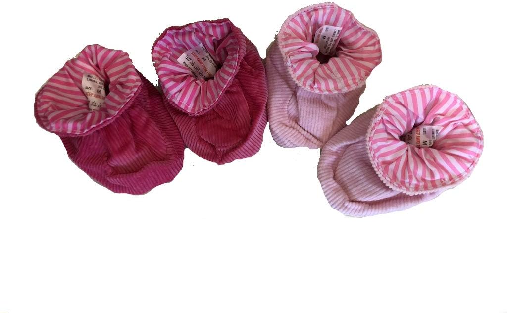 Baby Girls Boys 2 Pair Pack Corduroy Padders Pram Shoes Slippers