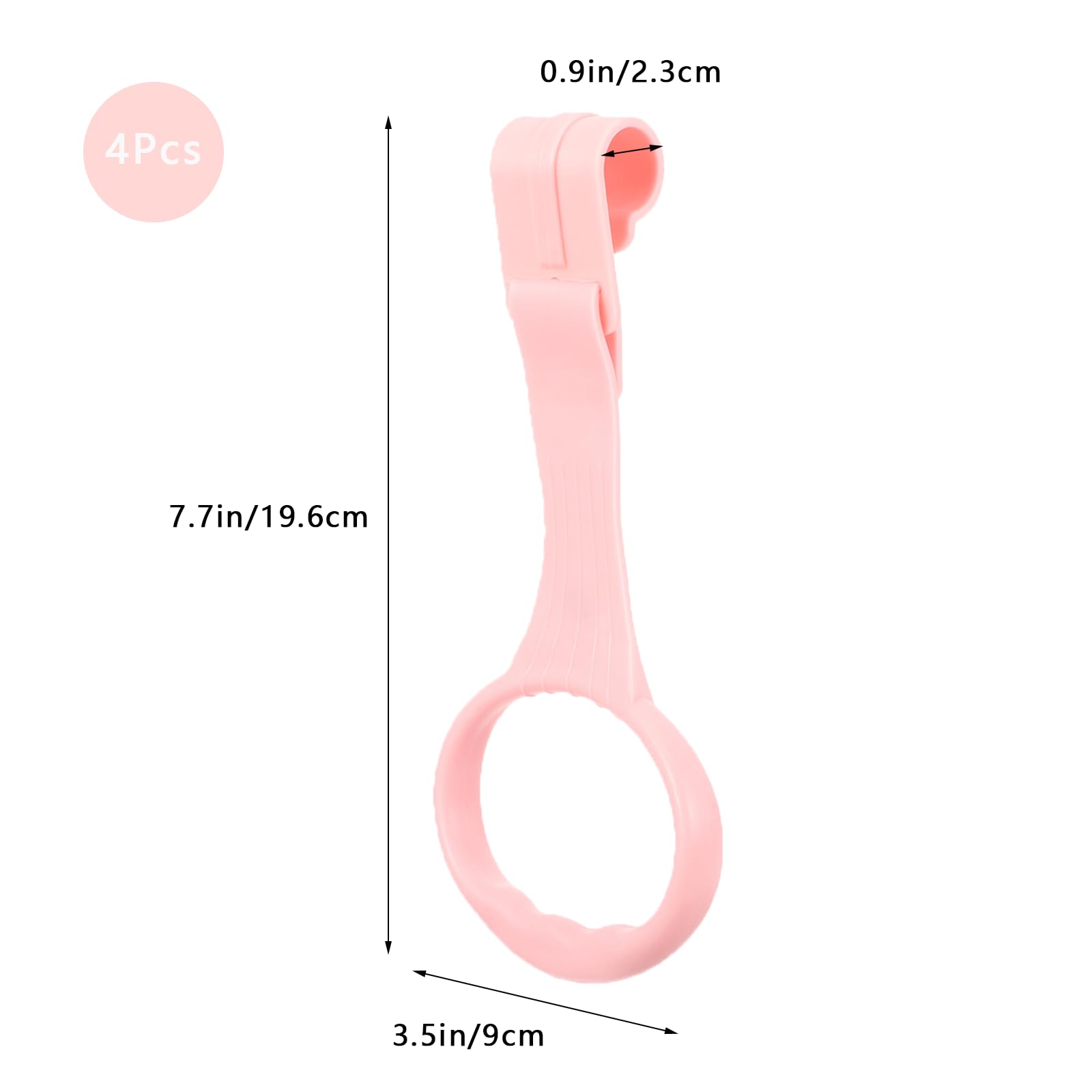 4Pcs Baby Playpen Pull up Rings, Pull up Rings for Play Pen, Playpen Accessories for Help Stand Up Walking Training Tool Newborn (Pink)