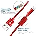 Aonsen iPhone Cable 3Pack 10FT Nylon Braided Certified Lightning to USB iPhone Charger Cord for iPhone 8 7 Plus 6S 6 SE 5S 5C 5, iPad 2 3 4 Mini Air Pro, iPod Nano 7 - Red