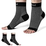 Plantar Fasciitis Compression Socks Women&Men - Rendvieet Plantar Fasciitis Compression Socks for Plantar Fasciitis Pain Relief, Heel Pain, Eases Swelling and Treatment with Arch Support(Black)