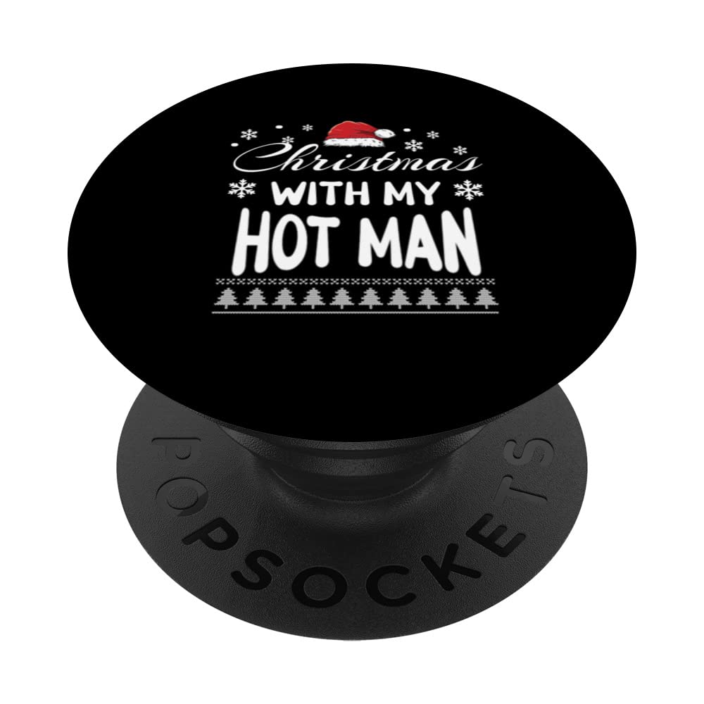 Matching Couples Christmas Pajama Top Girlfriend Boyfriend PopSockets Swappable PopGrip