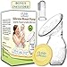 When Every Drop Counts | Silicone Manual Breast Pump Milk Saver | Breastfeeding Breastpump Natural Suction Increases Production | BONUS-Baby Finger Toothbrush & Case Included| 100% Food Grade BPA-Free