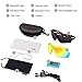Ewin E01 Polarized Sports Sunglasses with 3 Interchangeable Lenses for Men Women Golf Baseball Volleyball Fishing Cycling Driving Running Glasses(Black&Red)