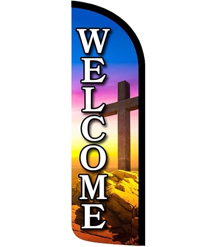 50 Stück Welcome To Our Church Flags – Kleine Handflaggen Für Gottesdienste, Feste & Gemeinde-Events!