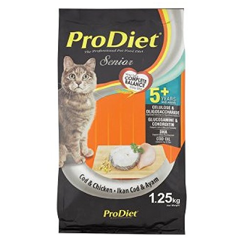 ProDiet Senior Cod & Chicken Cat Dry Food 1.25kg (628MART) (3 Pack)