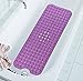 NTTR Non-Slip Anti-Bacterial Massage 16 x 39 Inches Bath Mat, Purple