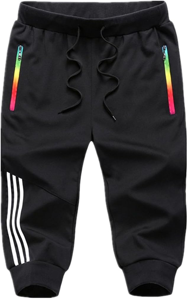 Uomini Tempo Libero Moda 3/4 Pantaloni Poliestere Pantaloni Sportivi Estate  Pantaloni Tascabili Casual Jogging Fitness Pantaloni Shorts Traspirante  L-6XL Nero Blu Grigio Pantaloncini Sport e tempo libero berjaya.edu.my