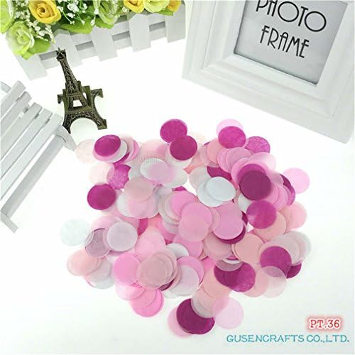 Happlu 1500Pcs 2.5Cm Round Sprinkles Tissue Paper Round Confetti Dots Filling Balloons Baby Shower Wedding Engagement Decorations PT36