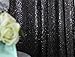 Trlyc 20Ft W by 10FT H Sparkly Black Sequin Backdrop Curtain for Wedding Halloween Thanksgiving Day Christmas