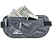 Hopsooken Travel Money Belt: Waist Pack for Running and Cycling, Rfid, Comfortable, Durable and Lightweight Hidden Travel Passport Wallets.(Gray)