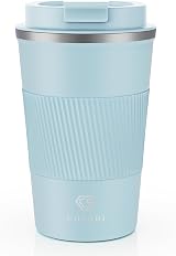 CS COSDDI Travel Mug 380ml Insulated Leak Proof Lid Stainless Steel