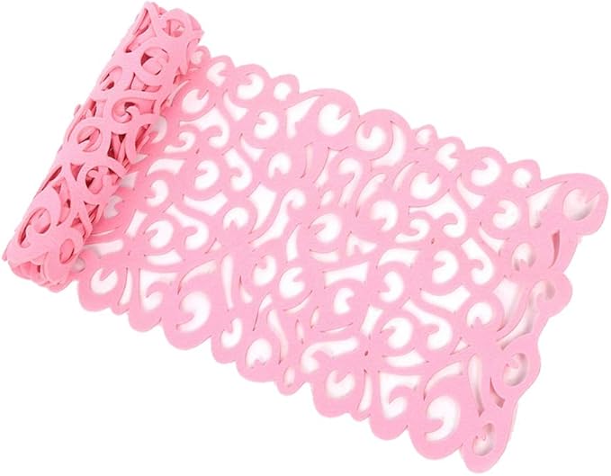 WSGYA Rectangular Felt Table Runner Modern Hollow Fashion Felt Placemat