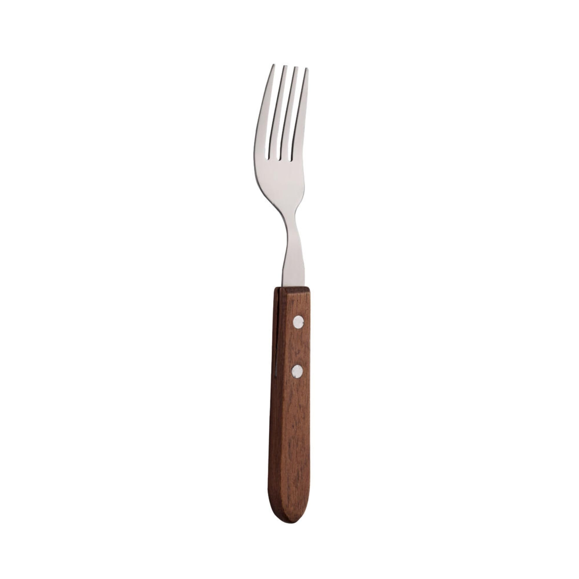 Utopia Wooden Studded Handle Steak Fork - Set of 12 - for Steaks and Pizzas