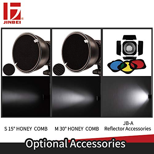 JINBEI Photographic Equipments 7.9" / 20cm Standard Reflector 55 Lamp Shade Dish for Bowens Mount Studio Light Strobe Flash Portrait Photo - Thumbnail 4