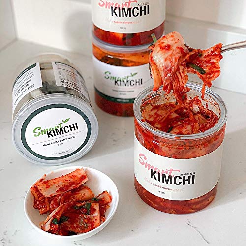SMART KIMCHI Authentic Korean Kimchi Set 4.25lbs. (17oz x 4 Leakproof