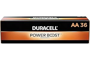 Duracell MN15P36 Standard Battery, AA, Alkaline, PK36 Lighting, 36 Count (Pack of 1), Black