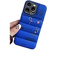 IAIYOXI Puffer Case with Sports Shoes Brand Design for iPhone 7 Plus/8 Plus,Sneakers Ins White or Black Label Soft Cover-Blue Puffy Cover for iPhone 14 13 12 11 Pro Max Plus X XS XR 7 8 (Blue)