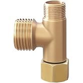 Bidet T Adapter Compatible with Toto Fit Washlets for Skirted Toilets Install, (3/8" x 3/8" x 1/2"), Connect to 3/8" Water Supply at the wall Instead of 7/8" Toilet Tank Inlet