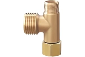 CHOMLEY Bidet T Adapter Compatible with Toto Fit Washlets for Skirted Toilets Install, (3/8" x 3/8" x 1/2"), Connect to 3/8" Water Supply at the wall Instead of 7/8" Toilet Tank Inlet