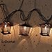 LIDORE 10 Counts Vintage Bronze Iron Nets Lanterns Plug-in String Lights. Great for Indoor/Outdoor Decoration. Best Ambience Decorative Lights. Warm White Glow.