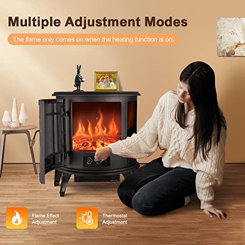 LifePlus Electric Fireplace Stove, 25Inch Freestanding Electric