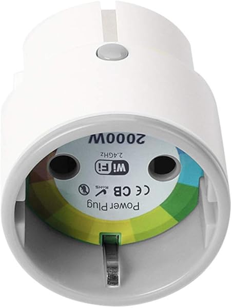 Qirun Smart Life App Enchufe de la UE 10A16A Monitor de energa Smart WiFi Power Socket Timer Outlet