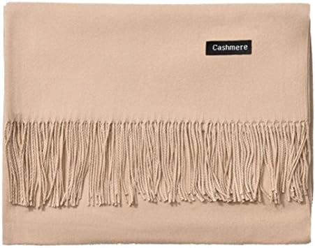 Cаѕhmеrе Scarf, White Sand Collection Oversized 78 x28 inches Cashmere Wool Wraps Shawls Scarf for Men &amp; Women, Super Soft &amp; Comfortable Long Winter Scarf (12 Colors Available) (Beige)