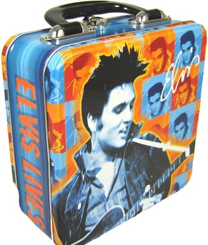 Elvis Presley King of Rock and Roll Tin Tote Lunch Box New Gift from Vandor