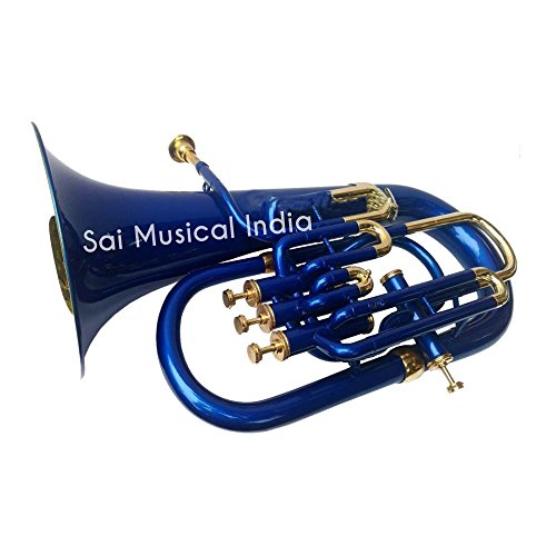 Queen Brass Euphonium Colored Bb FLAT 4 Valve M/PIECE & Bag - Thumbnail 3