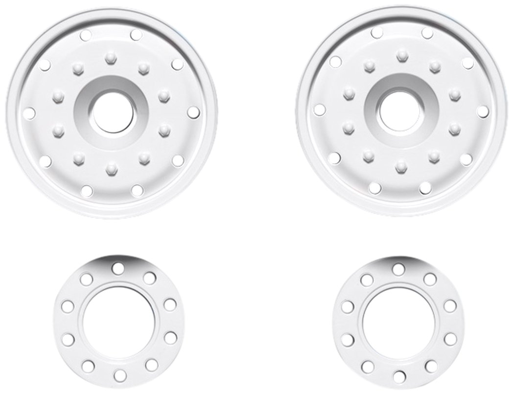 TAMIYA 300056544 1:14 Wide Rims (2) Front 30 mm White