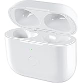 Wireless Charging Case Replacement Compatible with AirPod 3rd Generation, Air Pod 3 Charger Case with Bluetooth Pairing Sync Button Without Earbuds, White