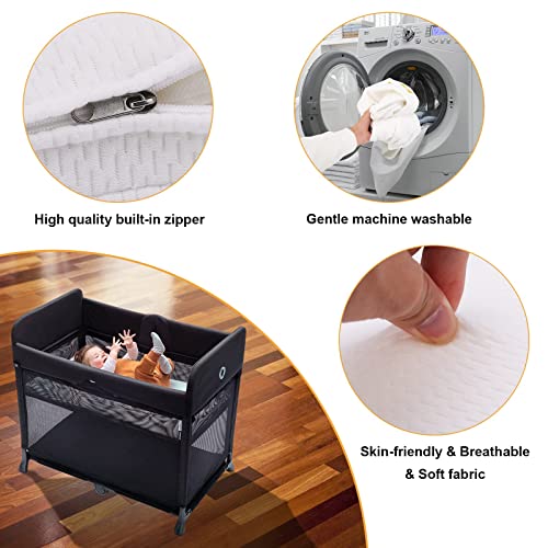 Jowenia Pack and Play Mattress, TriFold Pack n Play Travel Mattress