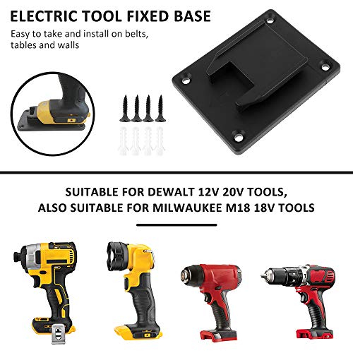 12-Pack Wall Mount Tool Holders For Milwaukee M18 & Dewalt 20V Drills – Yellow, With Screws Included