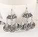 megko Dangly Earrings Tibetan Silver Coins Bohemian Tassle Drop Boho Earring for women Christmas Jewelry