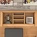 Bush Home Somerset 72W Desk Hutch in Maple Cross, Attachment with Shelves and Cabinets for Home Office