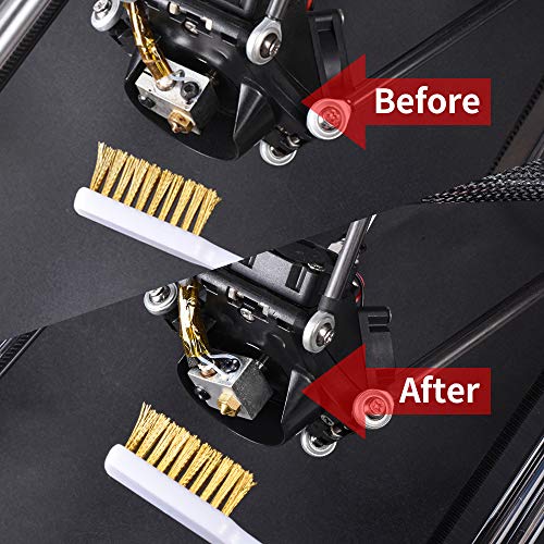 Messingbürste Stahlbürste Drahtbürste 3D Drucker Reinigung Set Kleine Drahtbürste Nylon Messing Edelstahl Drahtbürste Verwendet für Reiniger Schmutz SchweiÃen Schlacken Rost (2 Stück,weiÃ) – Bild 6