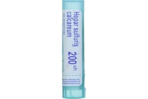 Boiron Hepar sulfuris calcareum 200ch,Homeopathic medicine. Each tube contains 4 g (approximately 80 pellets)