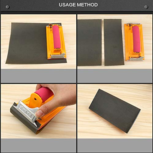 Hand Sander for Sand Paper Sanding Block with Sponge Handle, Perfect for 9 x 3.6 inch Sandpaper - Thumbnail 3